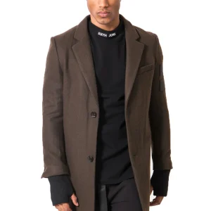 Manteau laine kaki 1103C