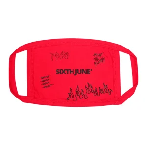 Masque logo Sixth June rock rouge