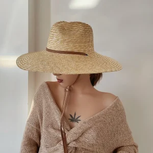 Chapeaux Chinois Paille Avec Ceinture