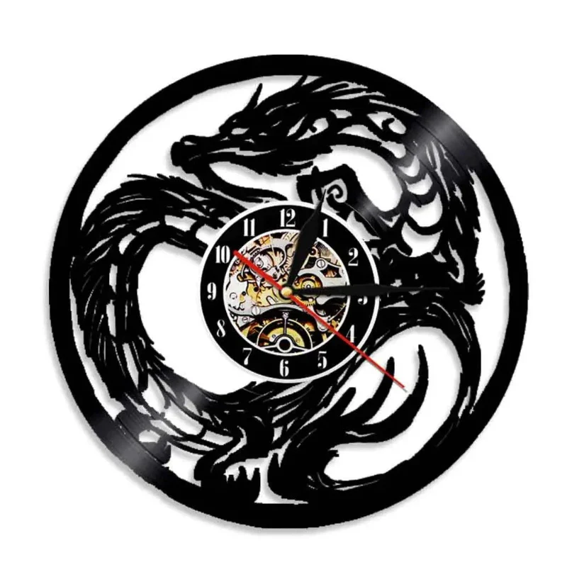 Horloge Chinoise Dragon Vinyle – Image 8