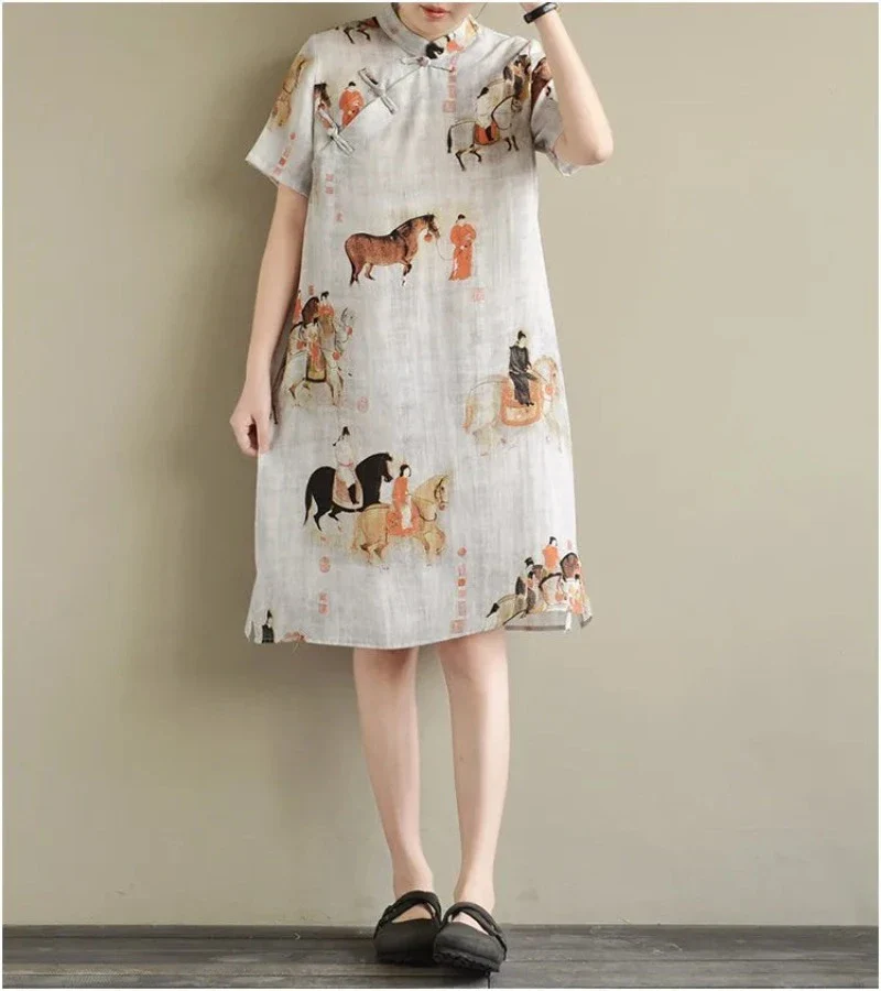 Cheongsam Robe Longue Sans Manches – Image 7