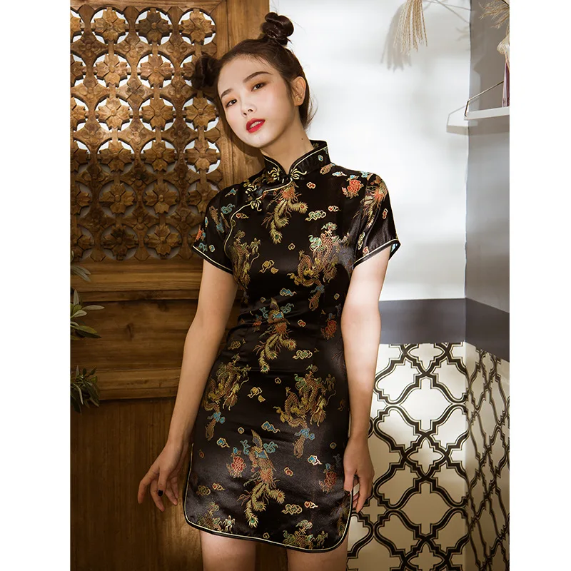 Robe Chinoise Cheongsam Phoenix Halloween – Image 4