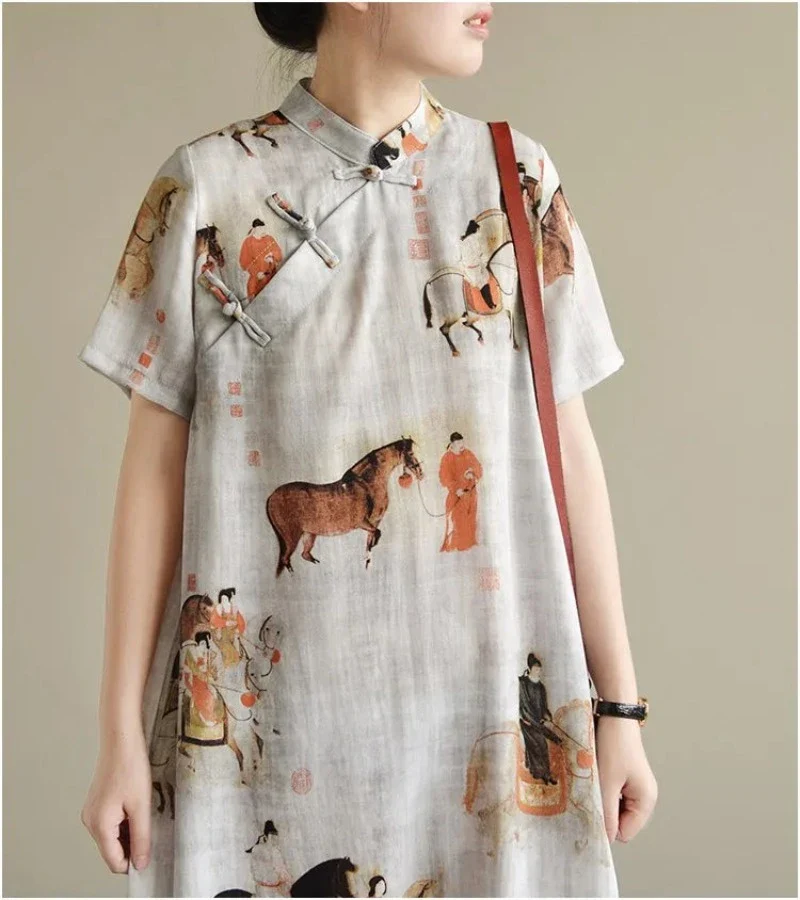 Cheongsam Robe Longue Sans Manches – Image 6