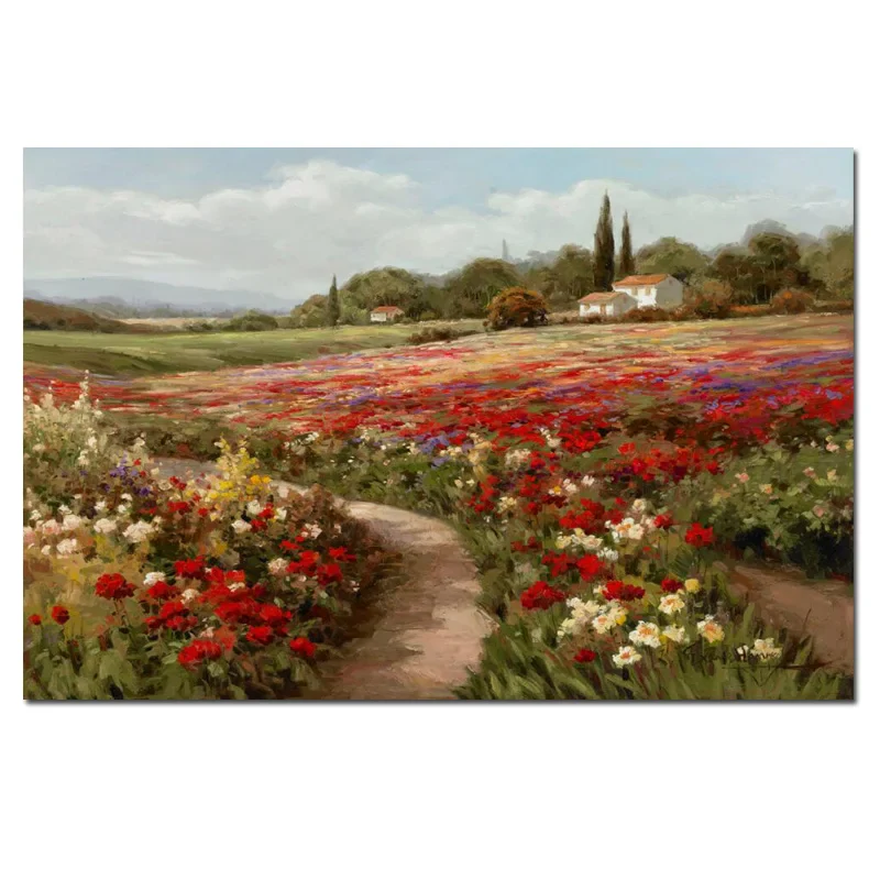 Tableau Chinois Champ De Coquelicots – Image 4