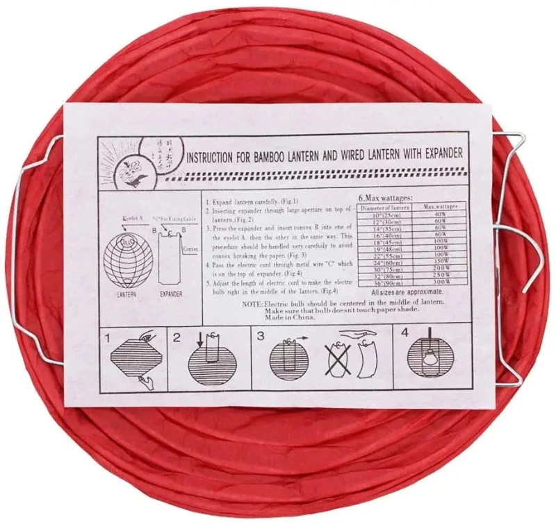 Boules Chinoises Papier Lanternes Rouges – Image 4