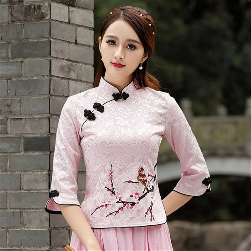 Cheongsam Robe Qipao Floral Élégant – Image 2