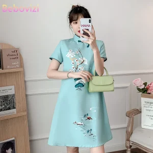 Cheongsam Robe Moderne Courtes