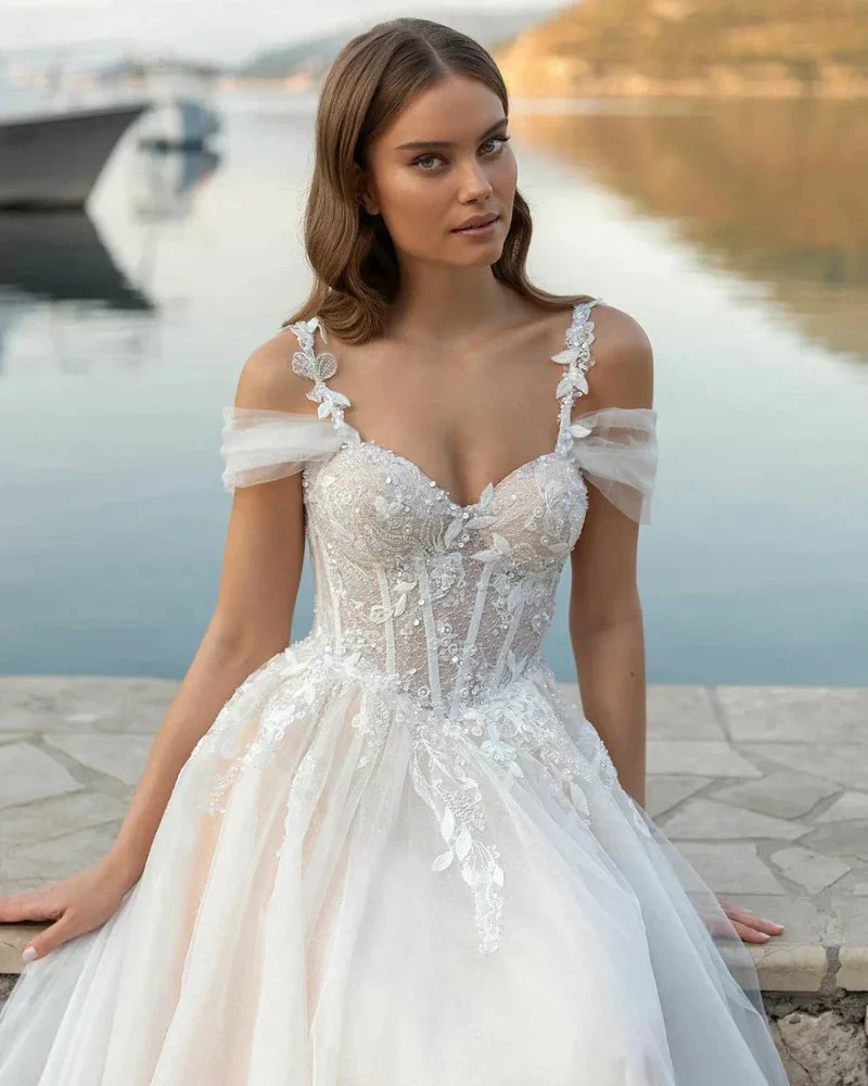 Robe de Mariée Avec Bustier à Lacet – Image 2