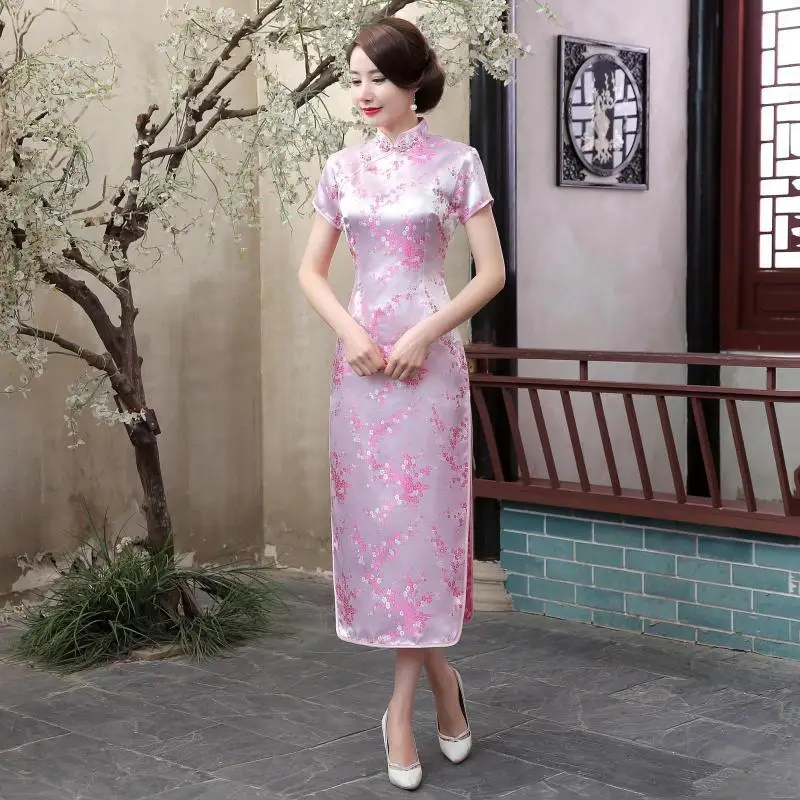 Cheongsam Robe Longue Satinée – Image 5