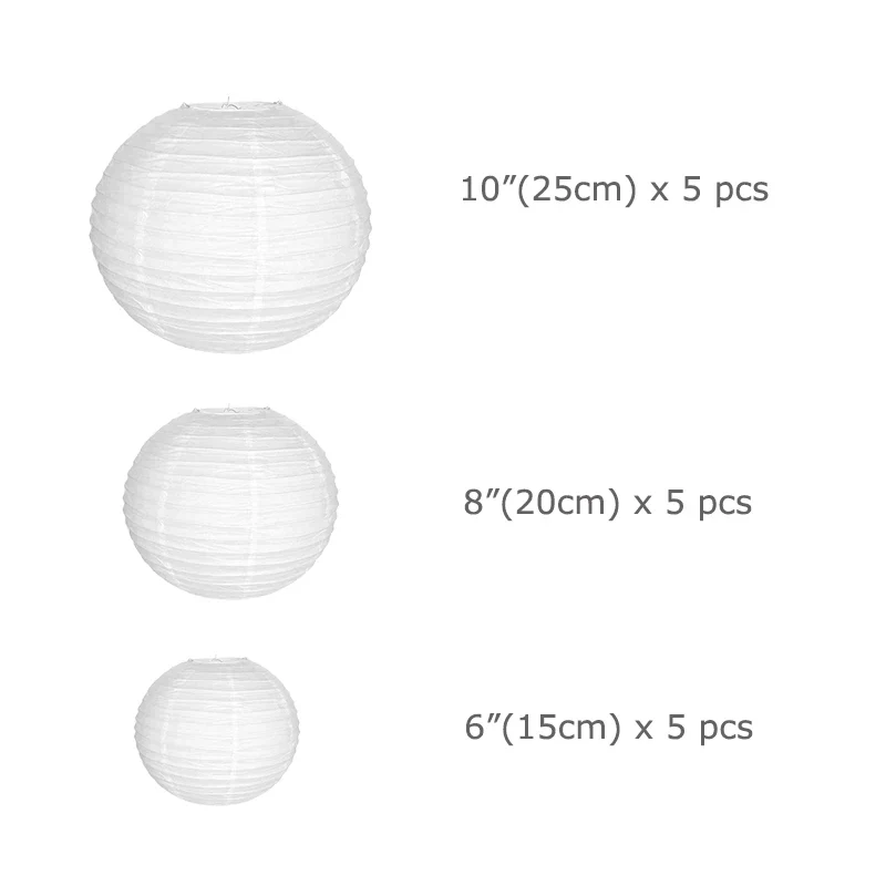 Boules Chinoises Papier Lanternes Blanches – Image 3