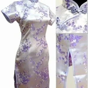 Cheongsam Robe Satin Mini-Qipao