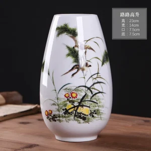 Vase Chinois Ancien Fleur Céramique