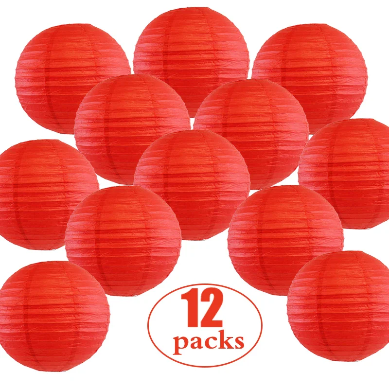 Boules Chinoises Papier Rouge Mariage