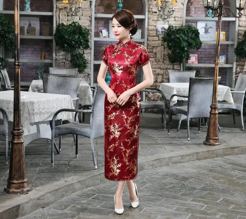 Cheongsam Robe Longue Satinée – Image 2