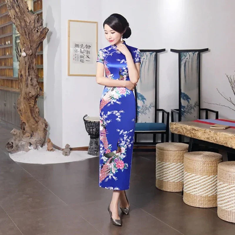 Cheongsam Robe Été Mode Slim Qipao – Image 7
