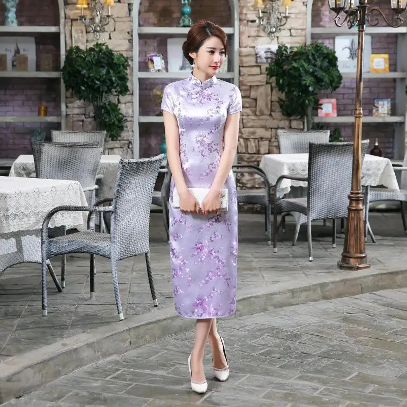 Cheongsam Robe Longue Satinée – Image 6