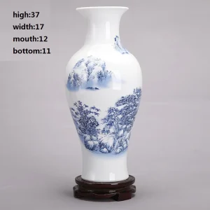 Vase Chinois Ancien Floral Céramique