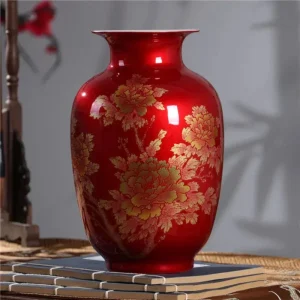 Vase Chinois Rouge