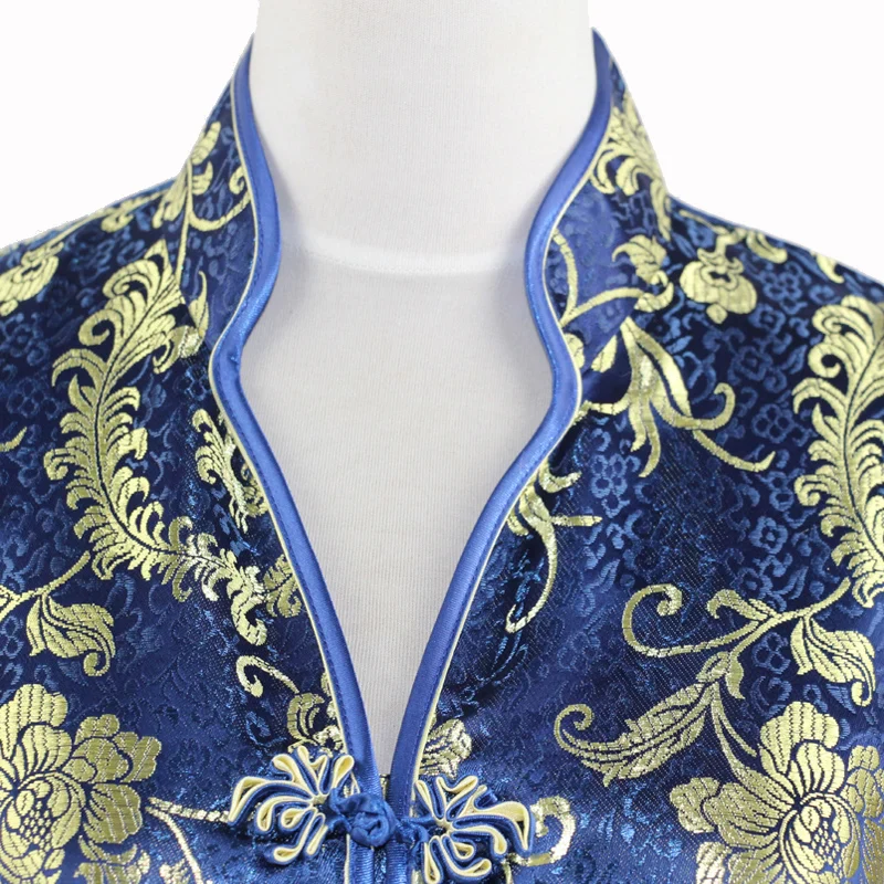 Robe Chinoise Violet Cheongsam – Image 5