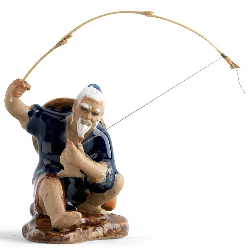 Figurine Chinoise Pêcheur Avec Rocher – Image 5