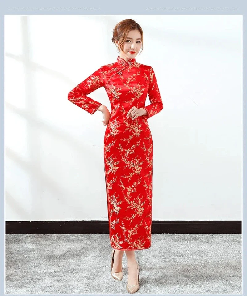 Cheongsam Robe Mariée Longue Dragon – Image 5