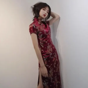 Cheongsam Robe Classique Sexy Longue