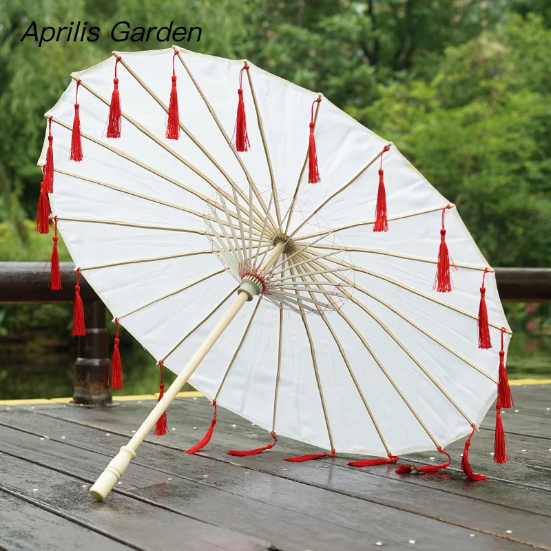 Ombrelle Chinoise En Soie Franges – Image 3