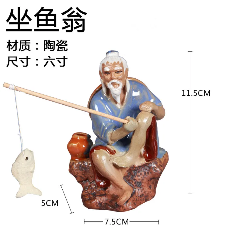 Figurine Chinoise Pêcheur Avec Rocher – Image 4