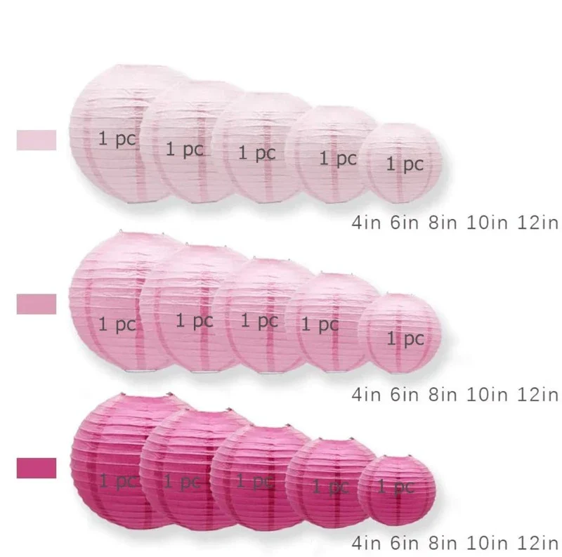 Boules Chinoises Papier Lanternes Roses – Image 3