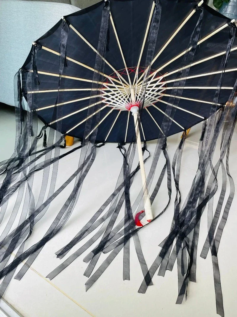 Ombrelle Chinoise En Soie Franges – Image 7