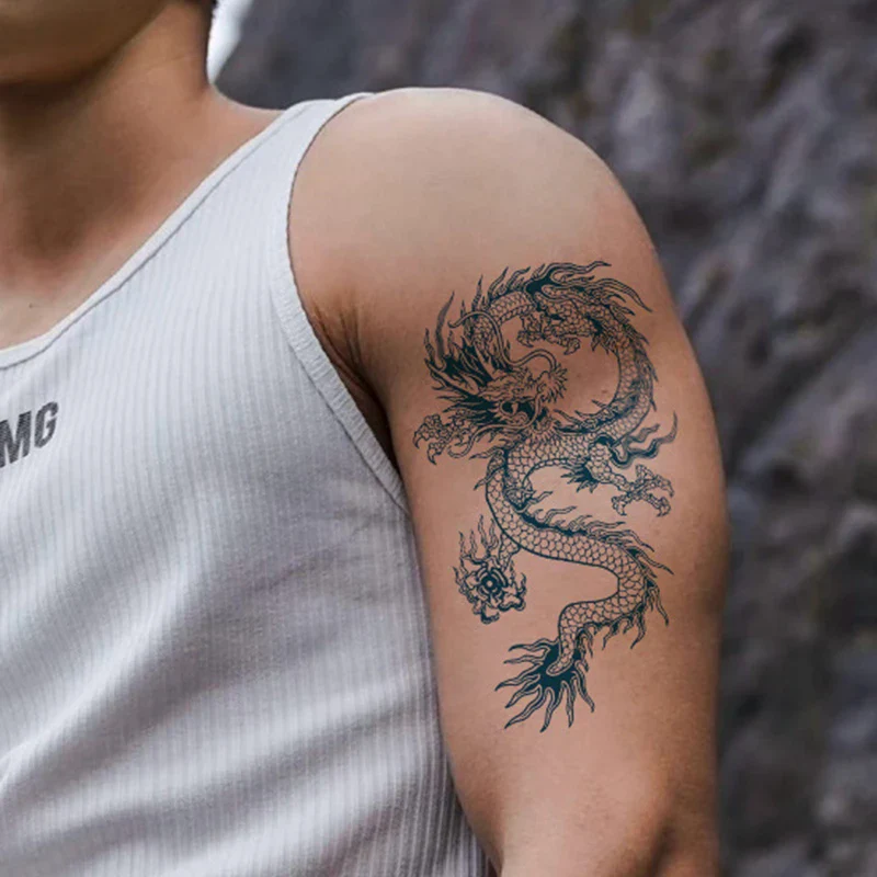 Tatouage Dragon Chinois Réaliste Hommes – Image 5