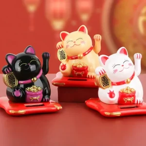 Figurines Chinoises Chat Solaire