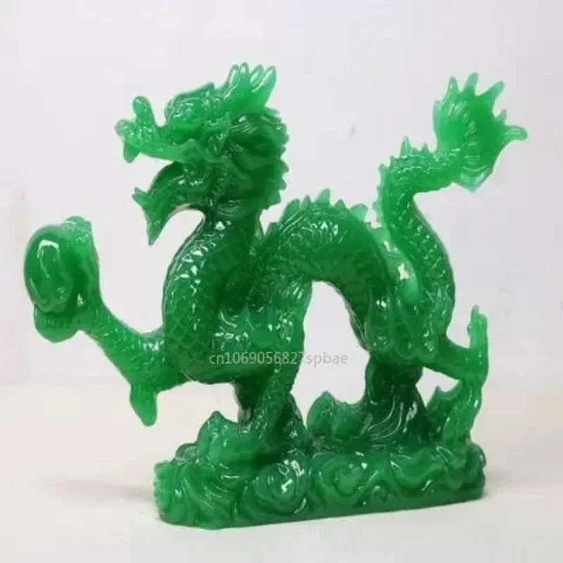 Figurine Chinoise Statue Dragon Doré – Image 9