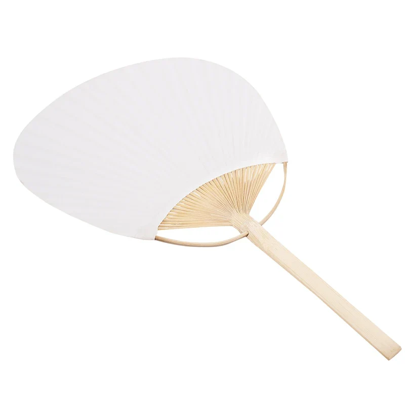 Éventails Chinois Pai Pai Bambou Blanc – Image 3