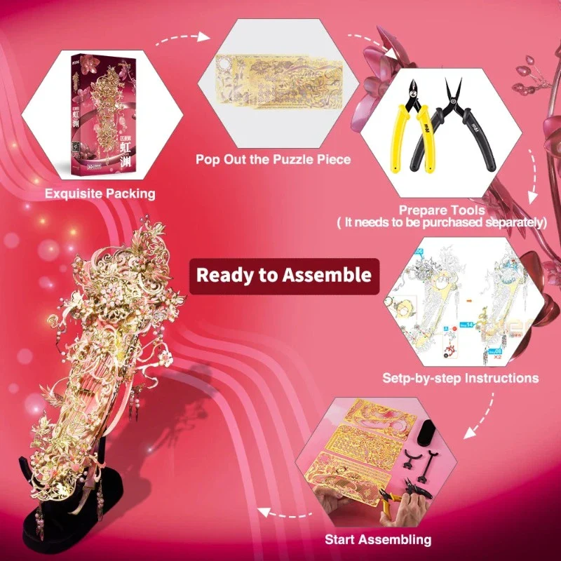 Puzzle Chinois 3D Zithare Chinoise – Image 5