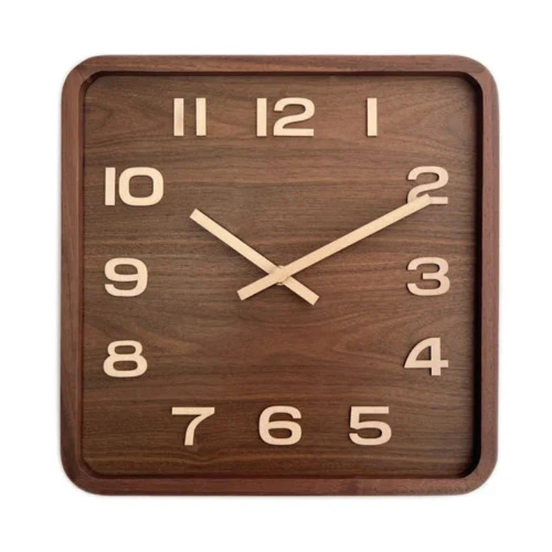 Horloge Chinoise Carrée Bois – Image 7