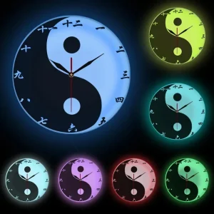 Horloge Chinoise Moderne Yin Yang