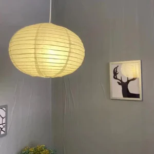 Abat Jour Chinois Blanc Pliables en Papier Fait Main