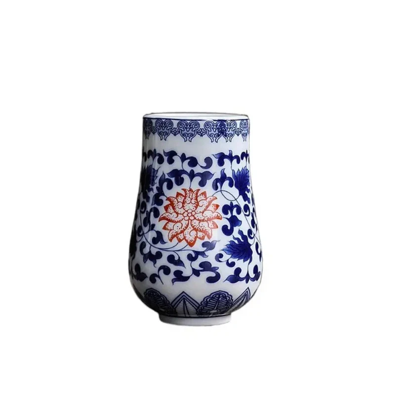 Vase Chinois Ancien Petit Bleu Blanc – Image 7