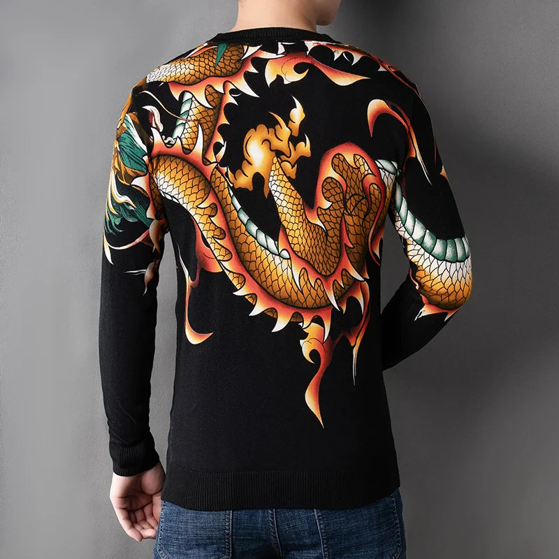 Pull Chinois Dragon 3D Élastique – Image 4
