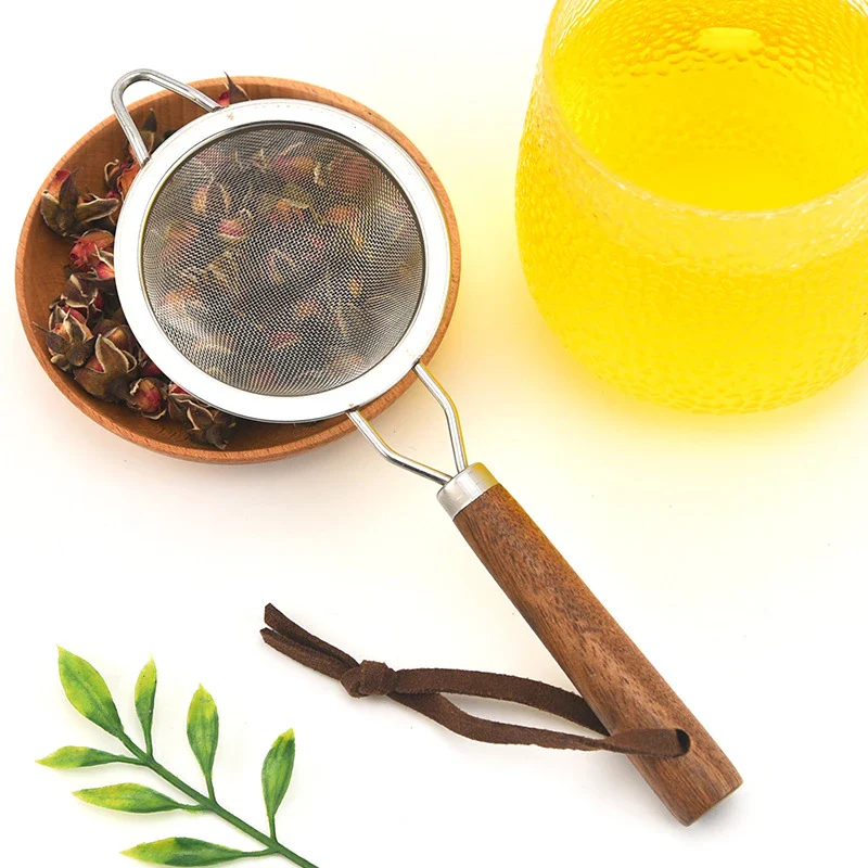 Passoire Chinois Petit Acier Manche Bois – Image 2