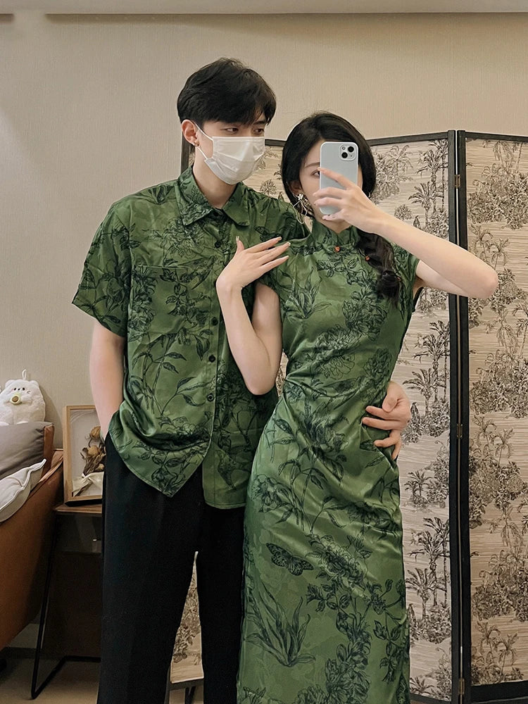 Tenue Chinoise Robe Qipao Haut Chemise – Image 6