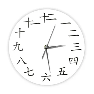 Horloge Chinoise Moderne Kanji