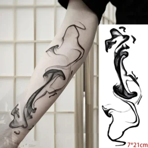 Tatouage Chinois Design Encre Noire