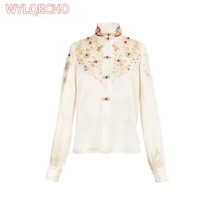 Hanfu Jupe Rouge Brodée Ming