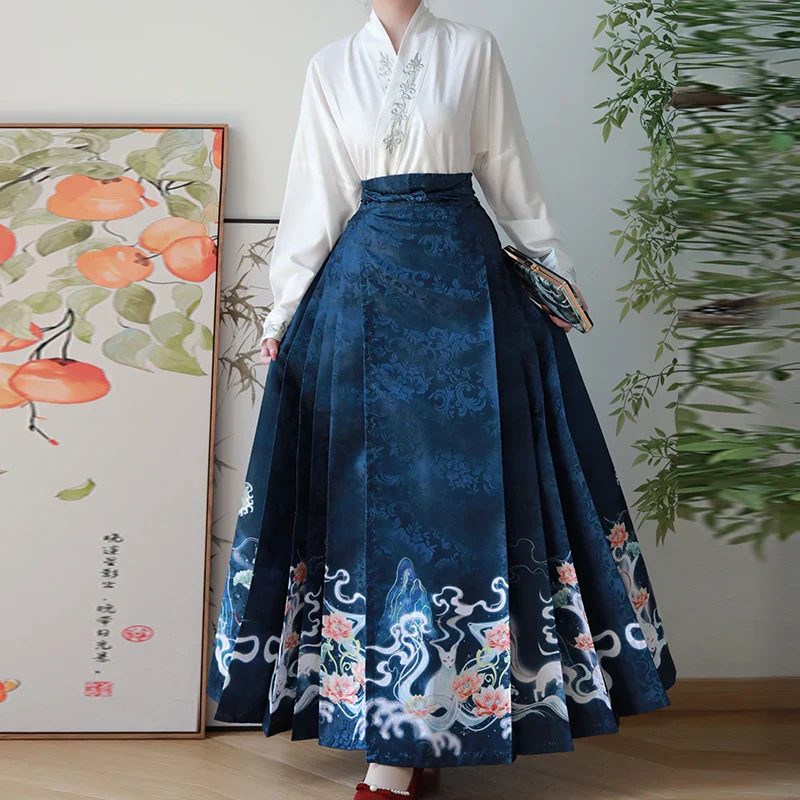 Hanfu Manches Cheval Jupe Plissée – Image 6