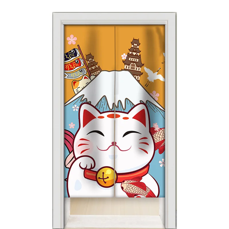 Rideau Chinois Noren Chat Porte – Image 3