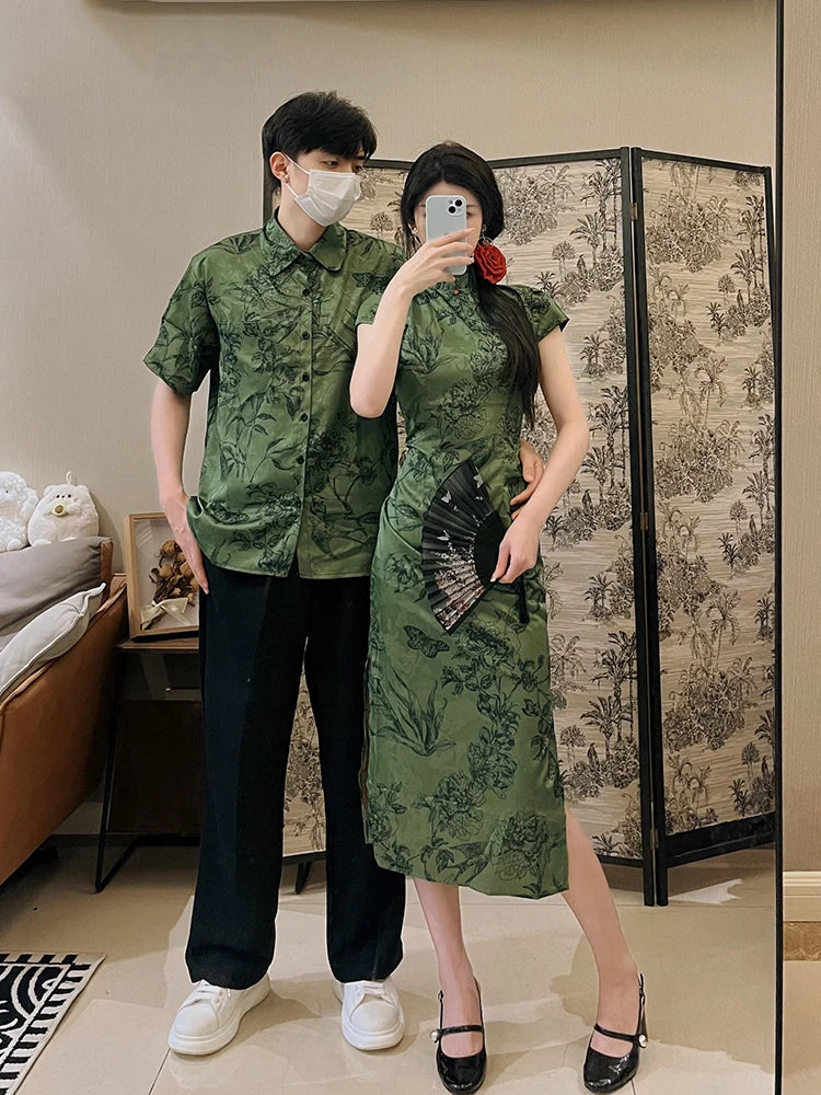 Tenue Chinoise Robe Qipao Haut Chemise – Image 4