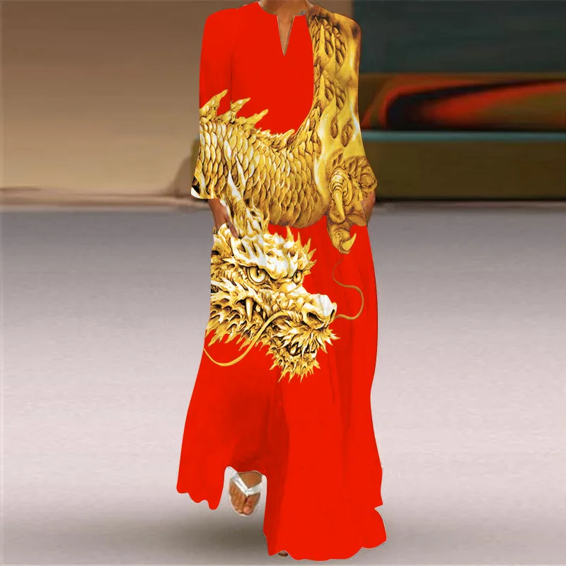 Cheongsam Robe Longue Défilé Mode – Image 6