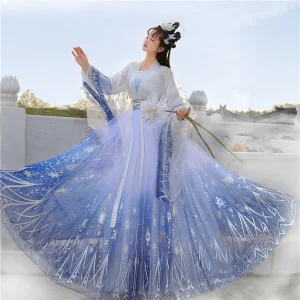 Robe Chinoise Étoiles Scintillantes